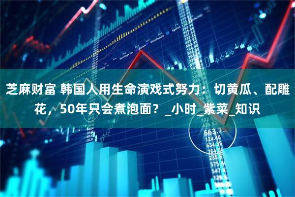 芝麻财富 韩国人用生命演戏式努力：切黄瓜、配雕花，50年只会煮泡面？_小时_紫菜_知识