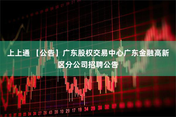 上上通 【公告】广东股权交易中心广东金融高新区分公司招聘公告