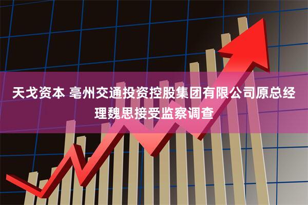 天戈资本 亳州交通投资控股集团有限公司原总经理魏思接受监察调查