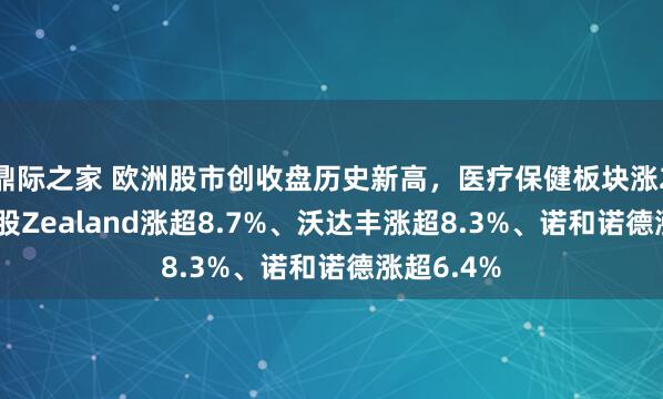 鼎际之家 欧洲股市创收盘历史新高，医疗保健板块涨2.9%，个股Zealand涨超8.7%、沃达丰涨超8.3%、诺和诺德涨超6.4%
