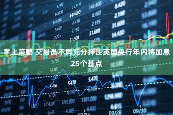 掌上策略 交易员不再充分押注英国央行年内将加息25个基点